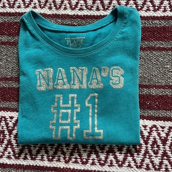 The Childrens Place. Slogan tee. Turquoise size 5t - Picture 5 of 5